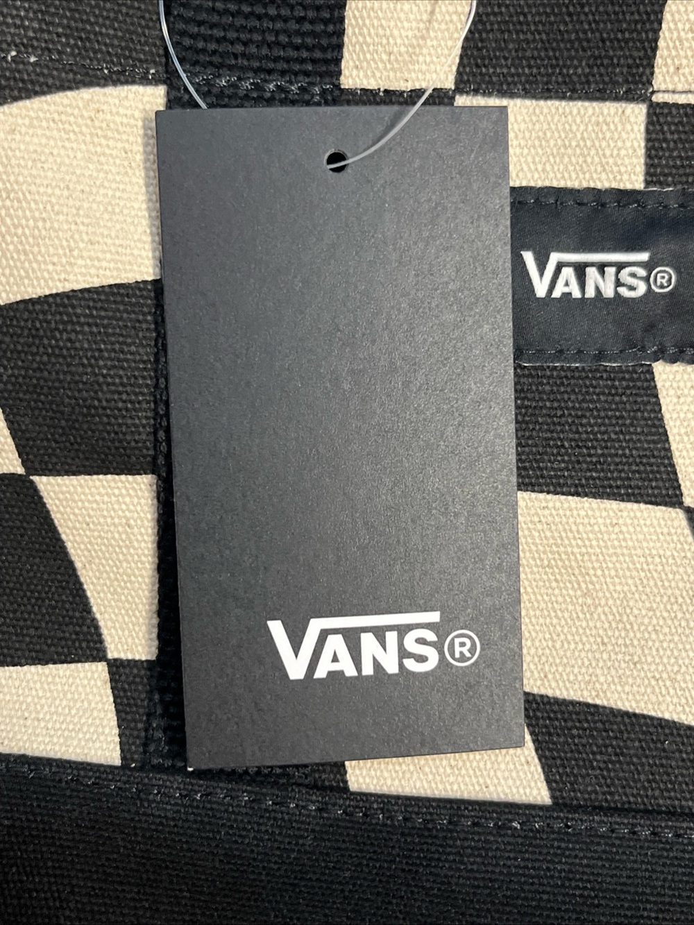 Vans Lil Pergs Tote Bag Small Crossbody Marshmallow White Checkerboard 8x7x3 New - Picture 14 of 15